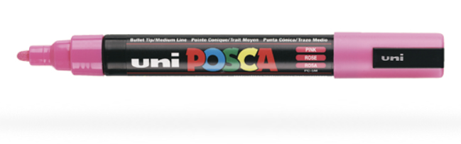 POSCA PC5M RE Marker 1 Stück(e) Feine Spitze Pink