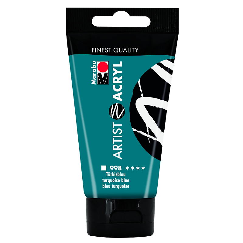 Marabu 12200002998 Acrylfarbe 75 ml Türkis Tube