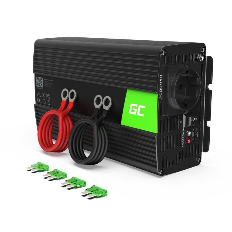 Green Cell INV08 Netzteil & Spannungsumwandler Draußen 1000 W Schwarz