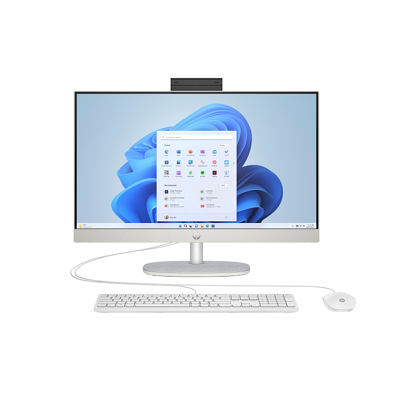HP 24-cr0241ng PC Intel® Core™ i3 i3-N300 60,5 cm (23.8") 1920 x 1080 Pixel Touchscreen All-in-One-PC 8 GB DDR4-SDRAM 512 GB SSD Windows 11 Home Wi-Fi 6 (802.11ax) Weiß
