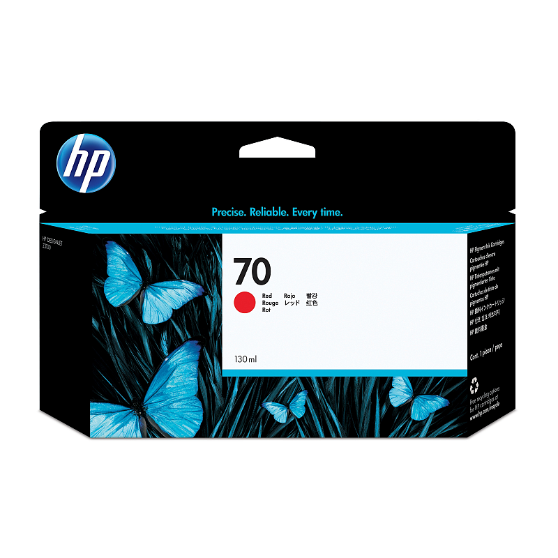 HP 70 Rot DesignJet Druckerpatrone, 130 ml