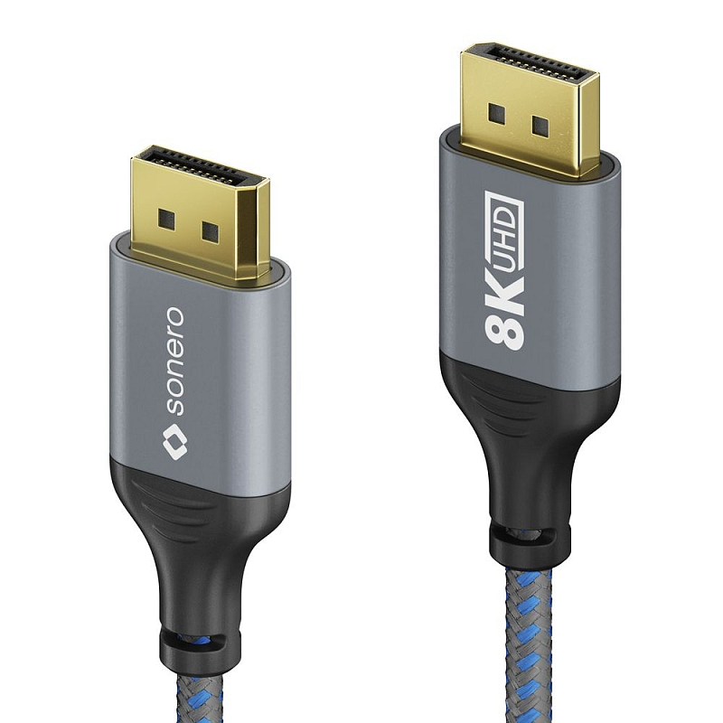 sonero SPC-DP110-010 DisplayPort-Kabel 1 m Blau, Grau