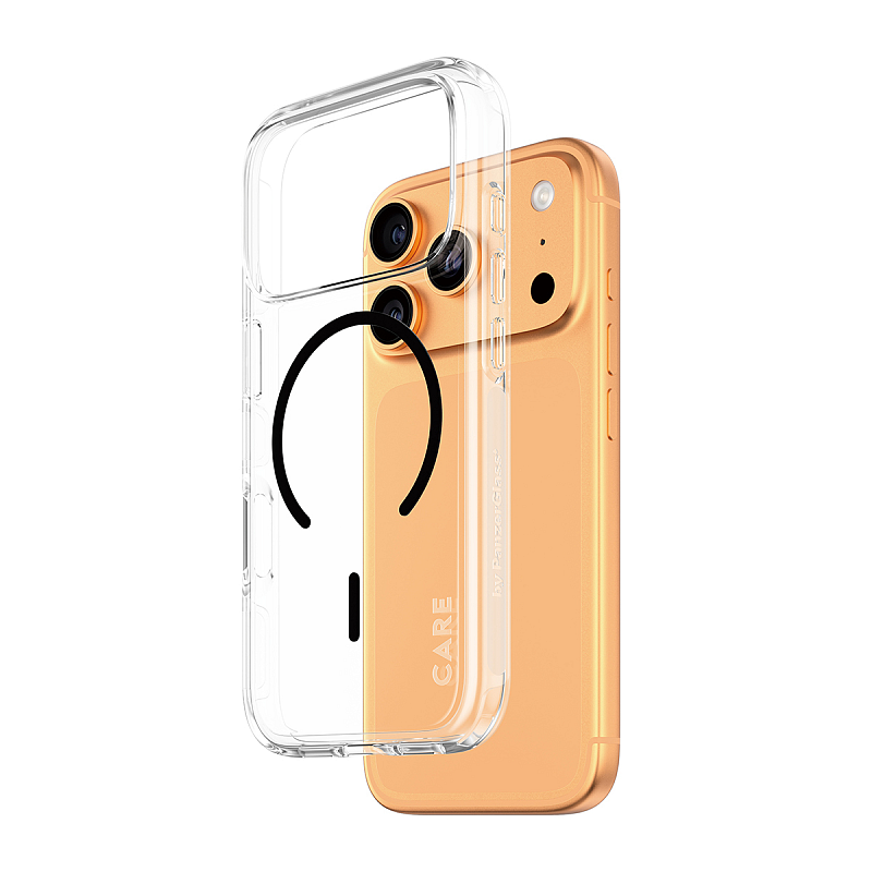 PanzerGlass CARE™ by ® Urban Explorer Case Transparent m. Schwarz MagSafe iPhone 17 Pro