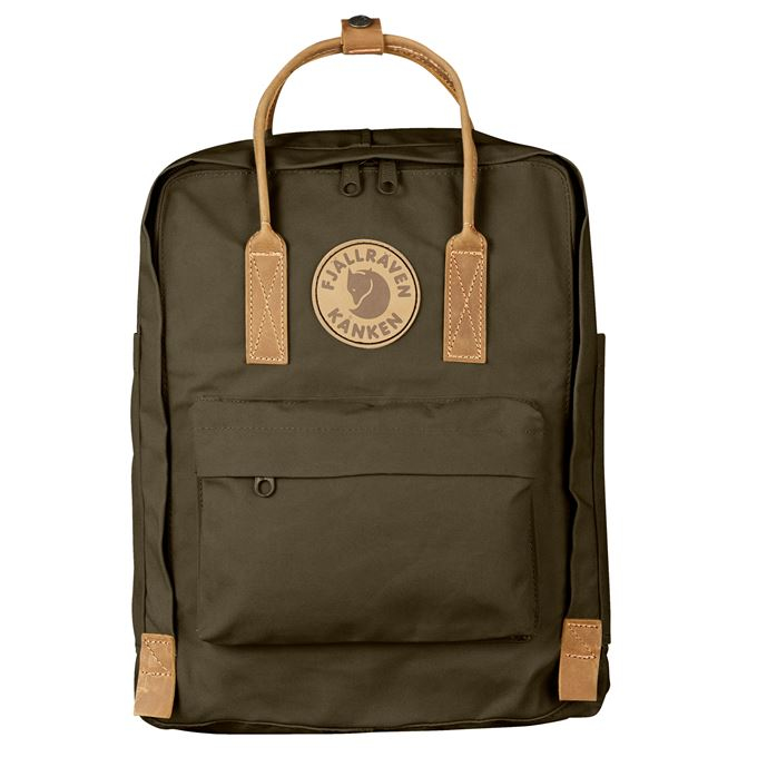 Fjällräven KÅNKEN NO. 2 Rucksack Lässiger Rucksack Olive Baumwolle, Leder, Polyester