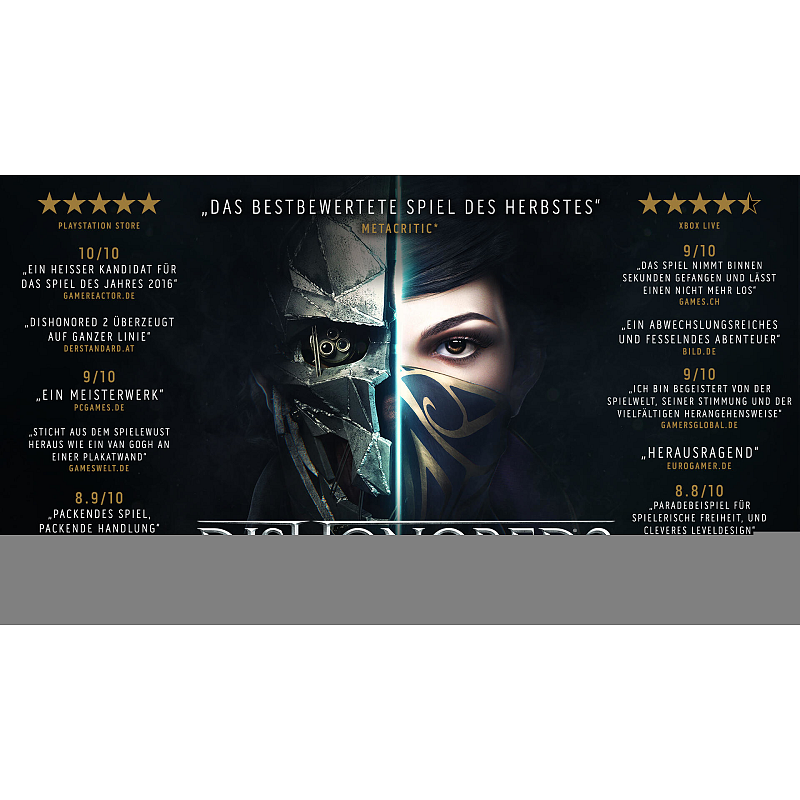 Bethesda Dishonored 2 Standard Deutsch, Englisch, Vereinfachtes Chinesisch, Spanisch, Französisch, Italienisch, Japanisch, Polnisch, Portugiesisch, Russisch PlayStation 4