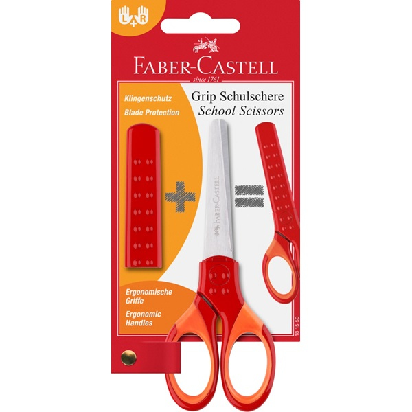 Faber-Castell 181550 Büro- & Bastelschere Universal Gerader Schnitt Rot
