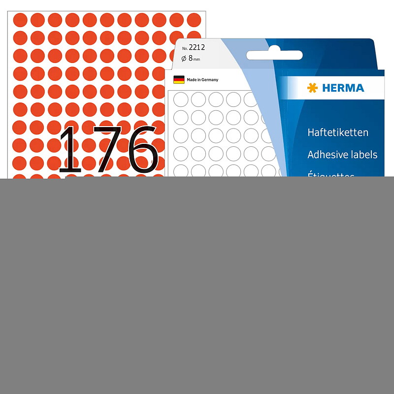 HERMA Vielzwecketiketten/Farbpunkte Ø 8 mm rund rot Papier matt Handbeschriftung 5632 St.