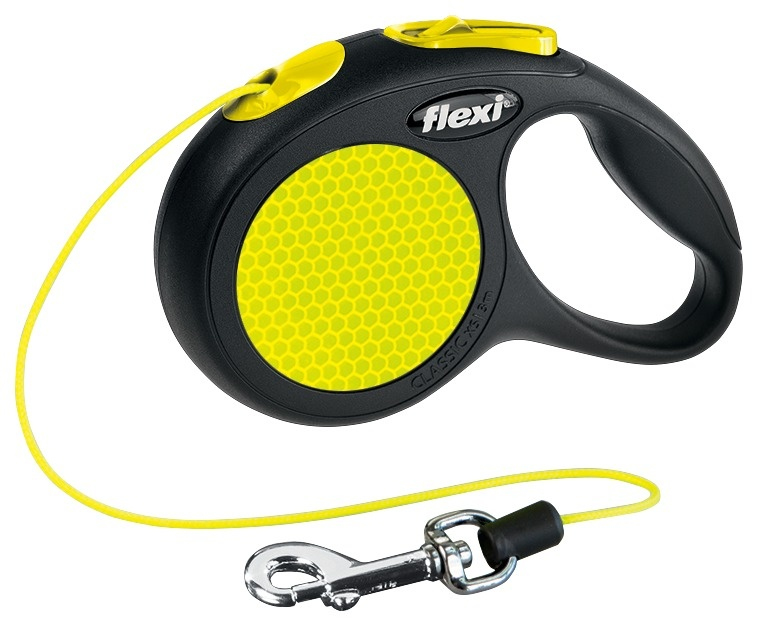 Flexi New NEON 3 m Blau, Gelb Hund Rückziehbare Leine