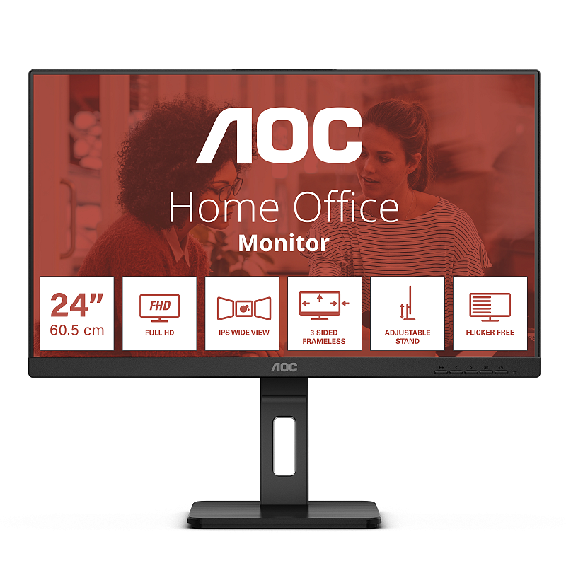 AOC E3 24E3QAF Computerbildschirm 60,5 cm (23.8") 1920 x 1080 Pixel Full HD LCD Schwarz