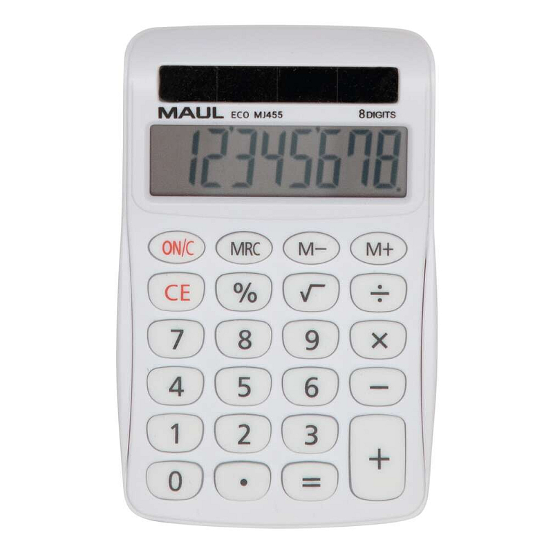 MAUL ECO MJ455 Taschenrechner Desktop Einfacher Taschenrechner Weiß