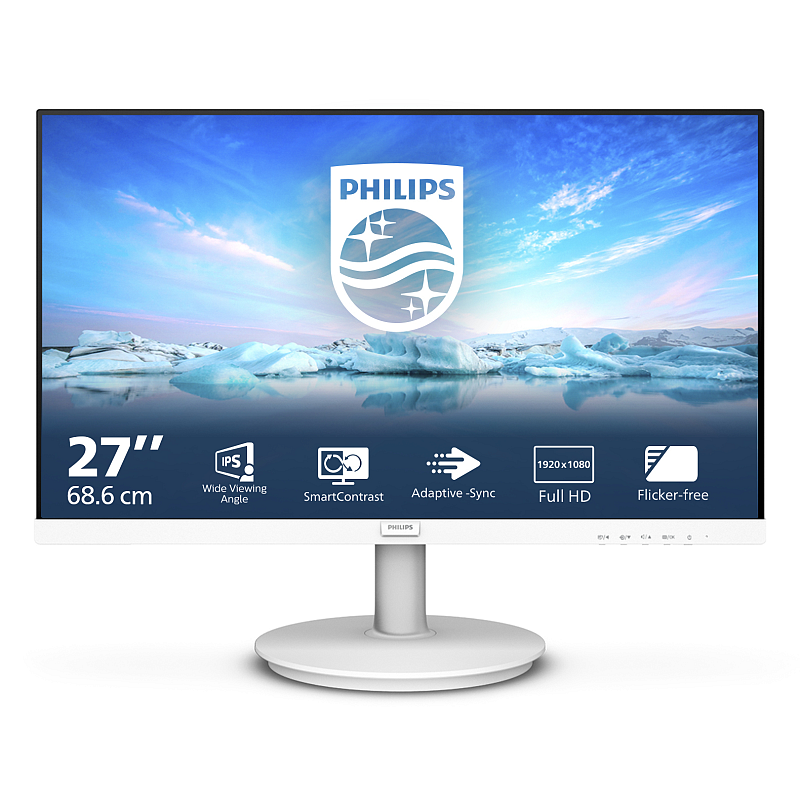 Philips V Line 271V8AW/00 Computerbildschirm 68,6 cm (27") 1920 x 1080 Pixel Full HD LCD Weiß