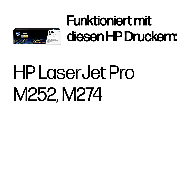 HP 201X Schwarz Original LaserJet Tonerkartusche mit hoher Reichweite