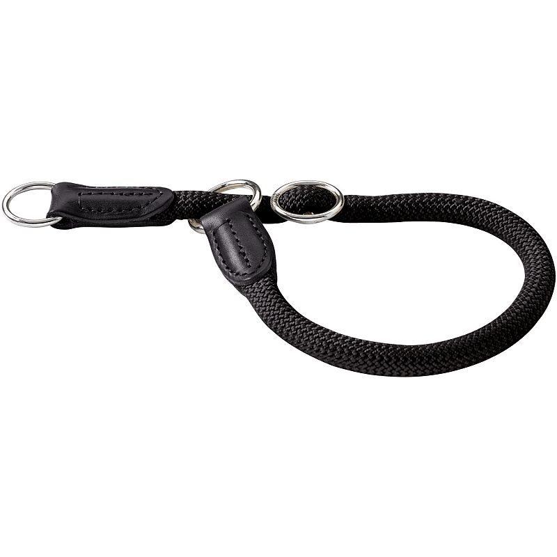 Hunter Training collar Freestyle Schwarz Leder, Nylon, Polyamid, Seil L-XL Hund Trainingskragen