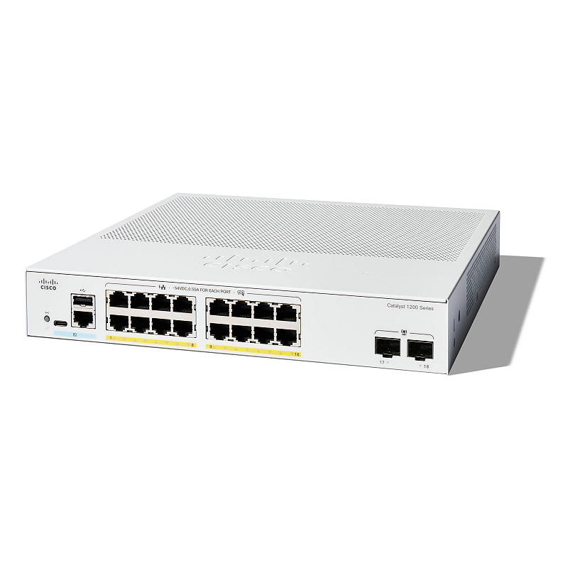 Cisco Catalyst 1200 Managed L2 Gigabit Ethernet (10/100/1000) Power over Ethernet (PoE) Grau
