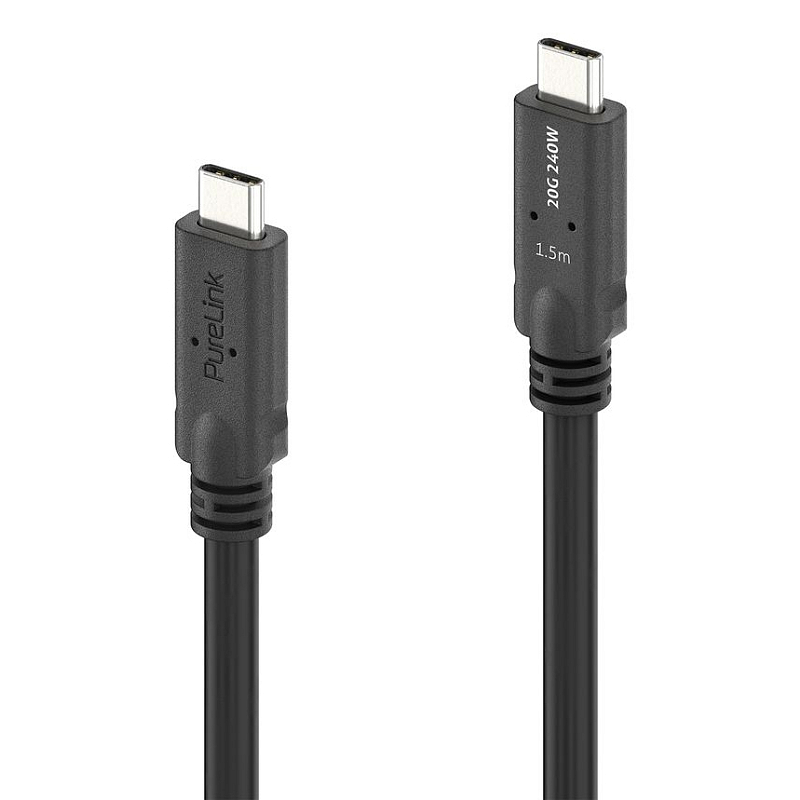 PureLink PureInstall MicroX4 USB Kabel USB4 Gen 2x2 1,5 m USB C Schwarz