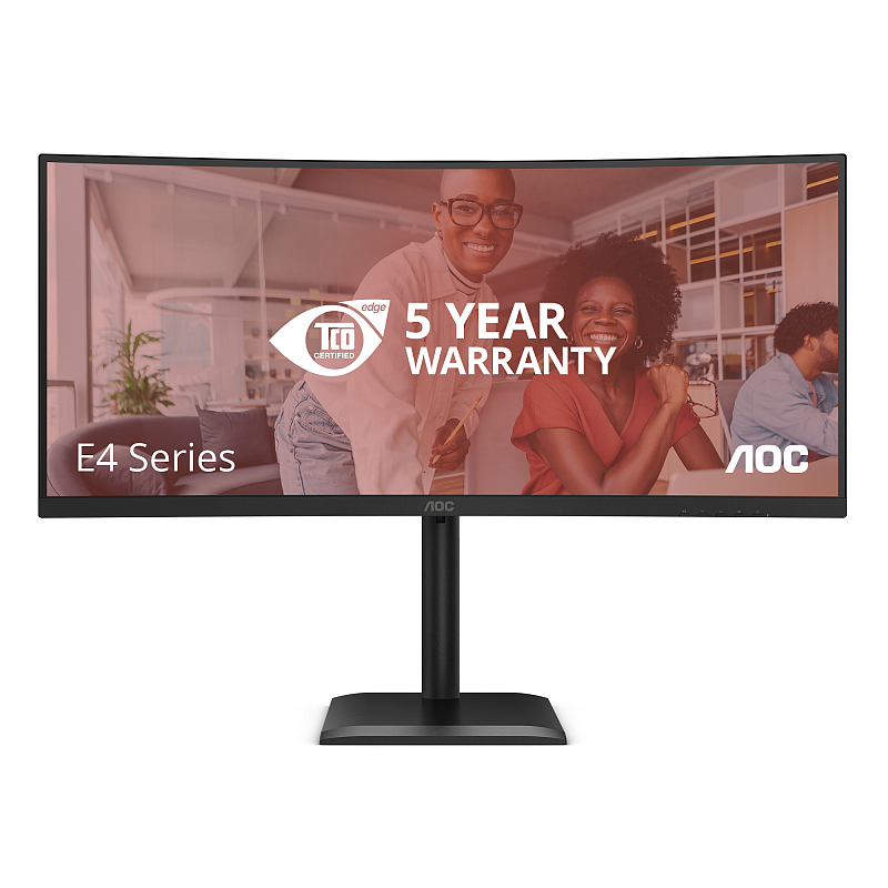 AOC E4 CU34E4CV Computerbildschirm 86,4 cm (34") 3440 x 1440 Pixel UltraWide Quad HD LCD Schwarz