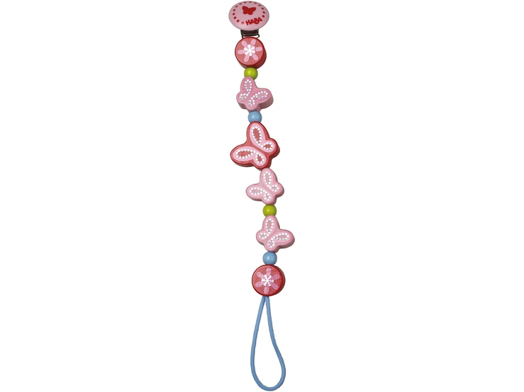 HABA 301113 Schnullerkette Blau, Pink