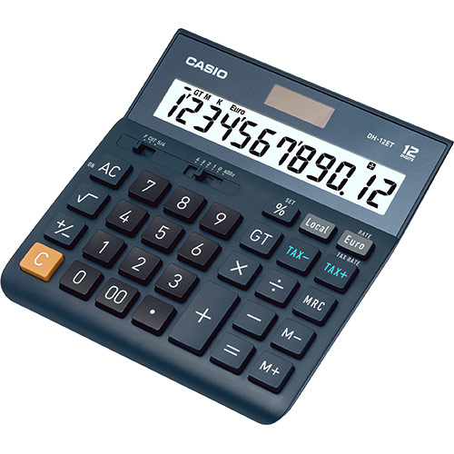 Casio DH-12ET Taschenrechner Desktop Einfacher Taschenrechner Schwarz