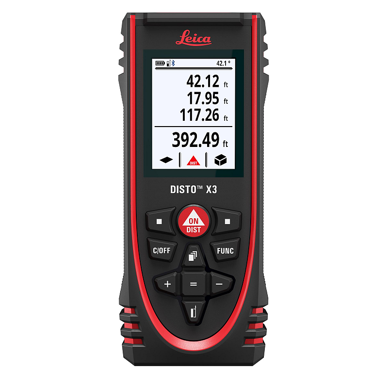 Leica DISTO X3 Laser-Distanzmessgerät Schwarz 150 m