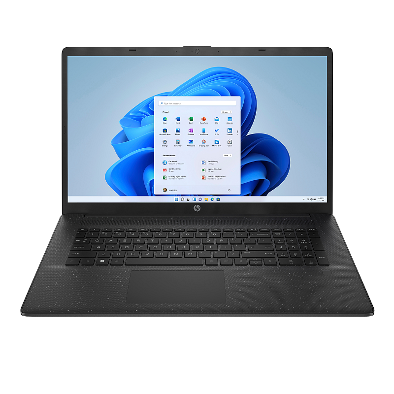 HP 17-cp3280ng AMD Ryzen™ 7 7730U Laptop 43,9 cm (17.3") Full HD 16 GB DDR4-SDRAM 512 GB SSD Wi-Fi 6 (802.11ax) Windows 11 Home Schwarz