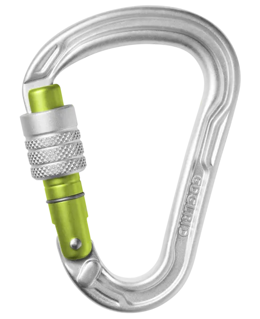 Edelrid 737690000060 Karabinerhaken zum Klettern Verschlusskarabiner D-förmig Aluminium Hellgrün, Silber 1 Stück(e)