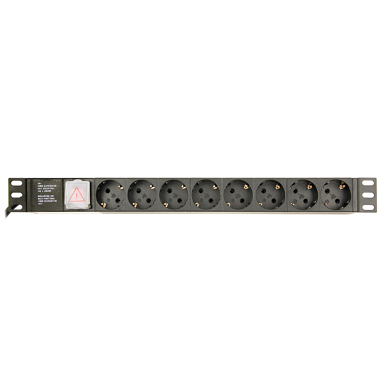 Gembird EG-PDU-014-C14 Stromverteilereinheit (PDU) 8 AC-Ausgänge 1U Schwarz
