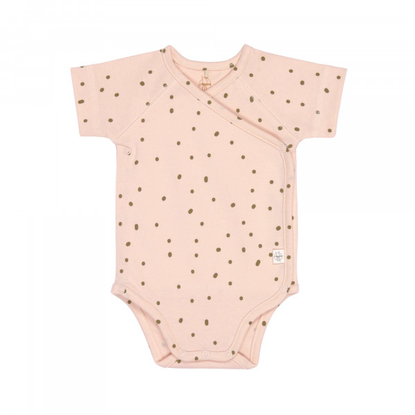 Lässig Baby Wickelbody - Kurzarm, Powder Pink (0 - 6 Monate)