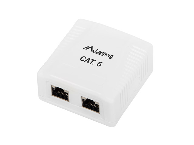 Lanberg OS6-0002-W Kabeladapter 2 x RJ-45 Weiß