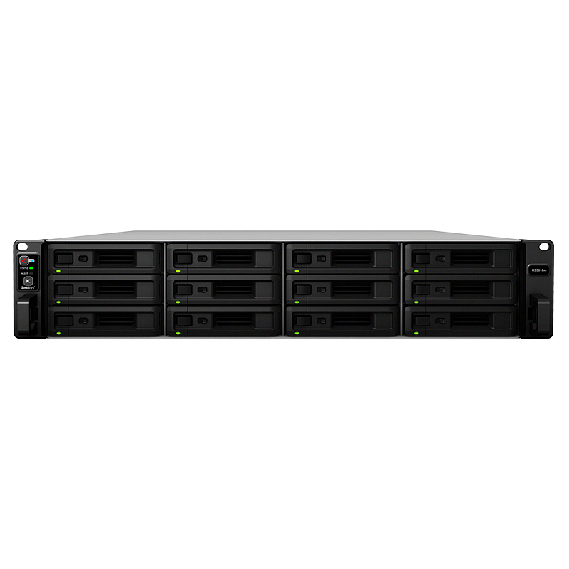 Synology RackStation RS3618xs NAS Rack (2U) Intel® Xeon® D D-1521 8 GB DDR4 0 TB DiskStation Manager Schwarz