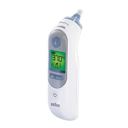 Braun ThermoScan 7+ Kontakt-Thermometer Weiß Ohr Tasten