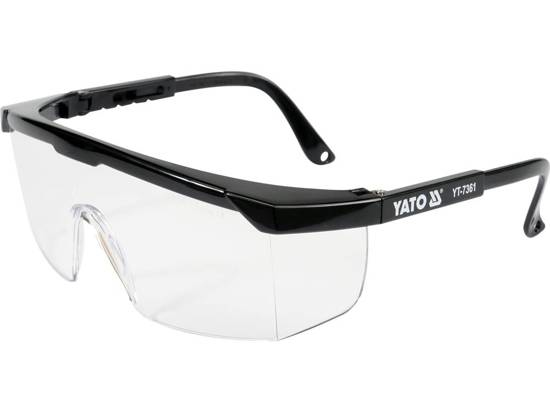 Yato YT-7361 Schutzbrille/Sicherheitsbrille Nylon Schwarz, Transparent