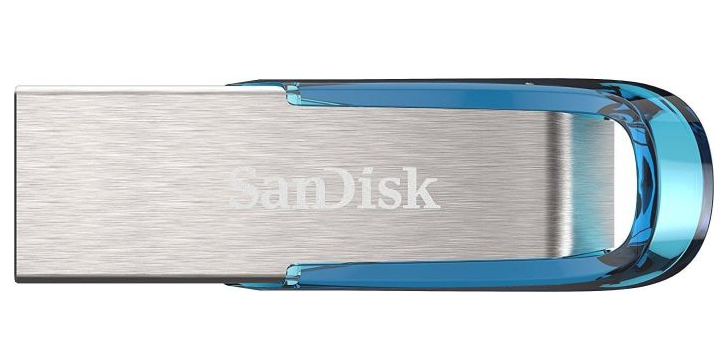 SanDisk Ultra Flair USB-Stick 64 GB USB Typ-A 3.2 Gen 1 (3.1 Gen 1) Blau, Silber