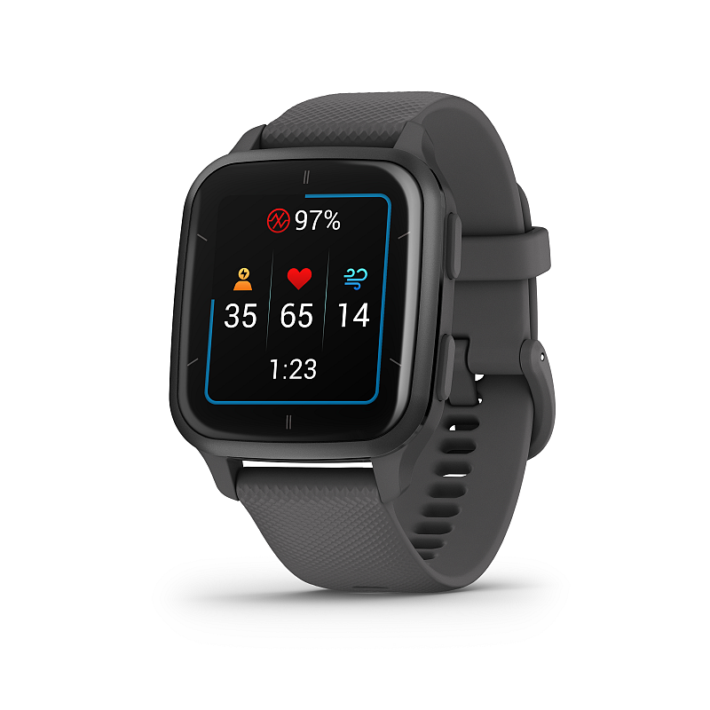 Garmin Venu Sq 2 3,56 cm (1.4") AMOLED 40 mm Digital Touchscreen Grau GPS