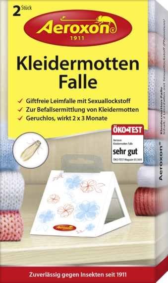 Aeroxon Kleidermotten-Falle Mottenfalle Mehrfarbig, Weiß