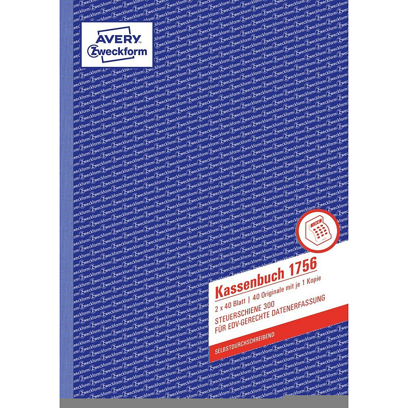 Avery 1756 Buchhaltungsformular & -Buch A4 40 Seiten