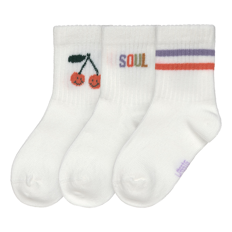 Lässig Cozy Leg Wear Unisex Crew-Socken Weiß 3 Paar(e)