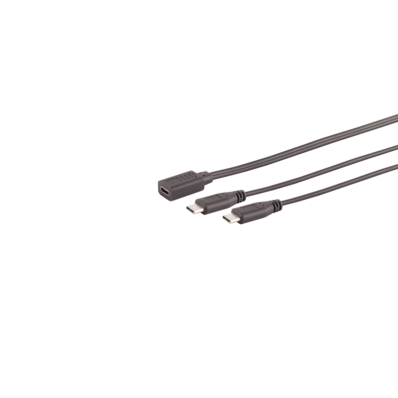 S/CONN maximum connectivity 13-20020 USB Kabel USB 2.0 0,3 m USB C 2 x USB C Schwarz