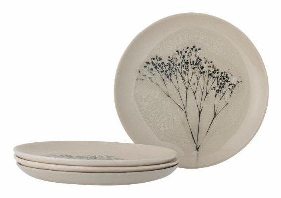 Bloomingville 82061549 Teller Essteller Rund Steingut Beige 4 Stück(e)