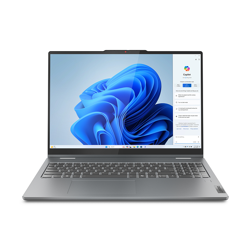 Lenovo IdeaPad 5 2-in-1 16IRU9 Intel Core 7 150U Hybrid (2-in-1) 40,6 cm (16") Touchscreen 2K 16 GB LPDDR5x-SDRAM 1 TB SSD Wi-Fi 6E (802.11ax) Windows 11 Home Deutsch Grau