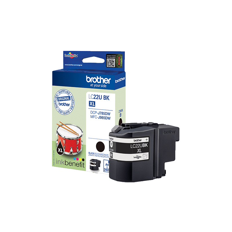 Brother LC22UBK Druckerpatrone 1 Stück(e) Original Hohe (XL-) Ausbeute Schwarz
