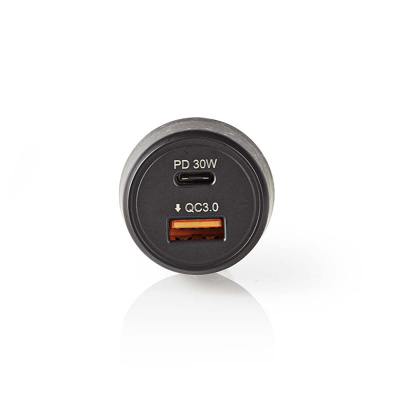 Nedis CCPD30W100BK Ladegerät für Mobilgeräte Smartphone Schwarz Zigarettenanzünder Schnellladung Auto