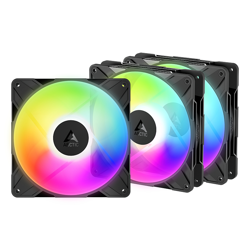 ARCTIC Freezer P14 Pro Reverse A-RGB - 3 Pack - 140 mm A-RGB PWM-Lüfter mit Kabelsplitter