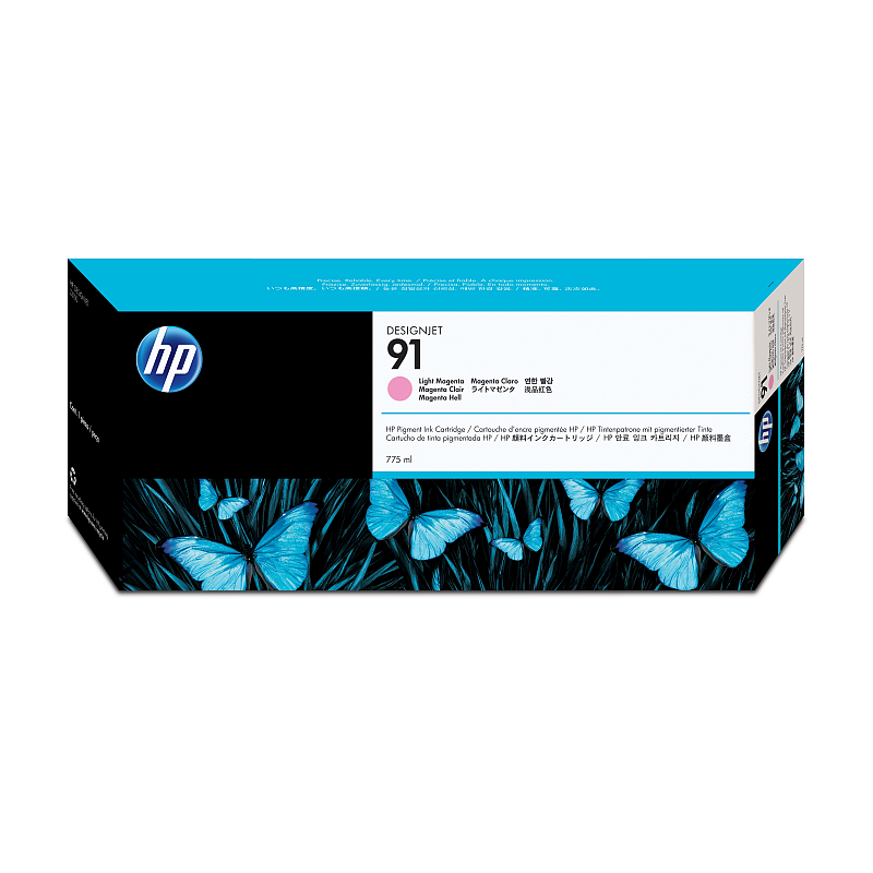 HP 91 Magenta hell Druckerpatrone, pigmentbasiert, 775 ml