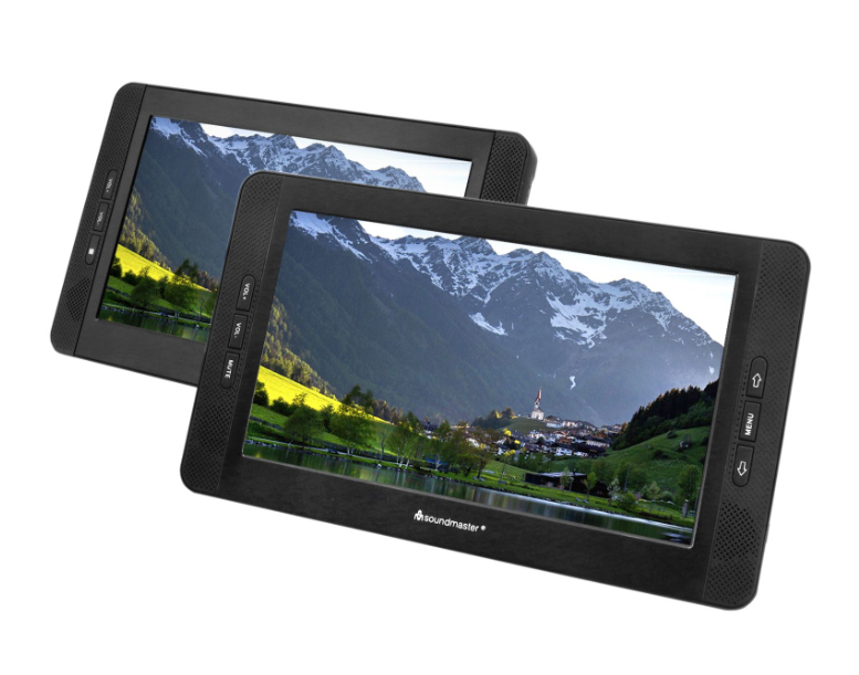 Soundmaster PDB1850SW Tragbarer DVD-/Blu-Ray-Player Tragbarer DVD-Player Wand-montiert 25,6 cm (10.1") 1024 x 600 Pixel Schwarz