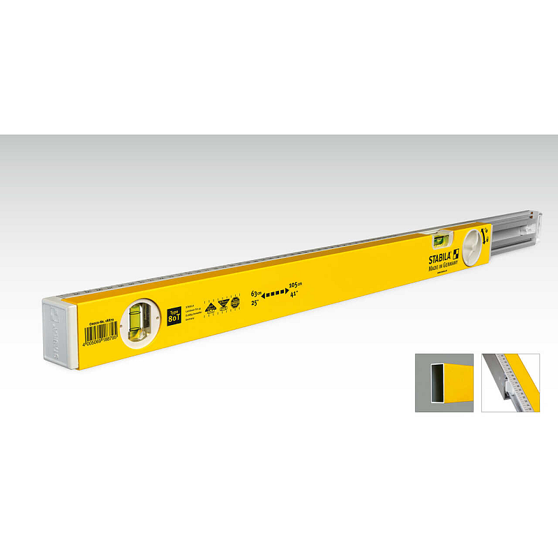 Stabila 80 T Wasserwaage 0,63 m Gelb