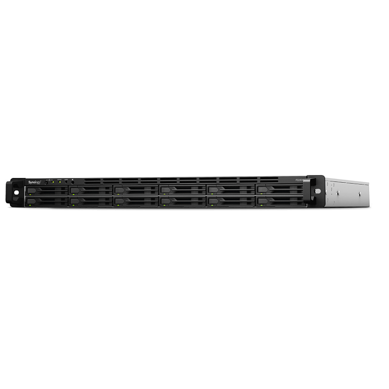 Synology FlashStation FS2500 NAS & Speicherserver Rack (1U) Ryzen Embedded V1780B 8 GB DDR4 0 TB Schwarz, Grau