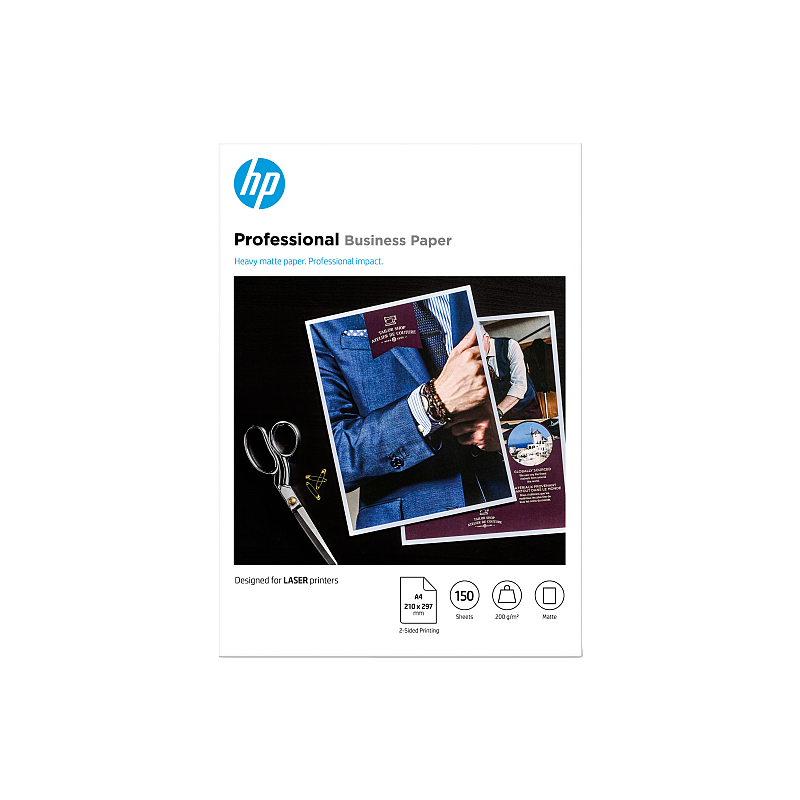 HP Professional FSC-Laser-Papier, matt, 200 g/m² – 150 Blatt/A4/ 210 x 297 mm