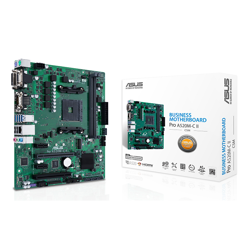 ASUS PRO A520M-C II/CSM AMD A520 Sockel AM4 micro ATX