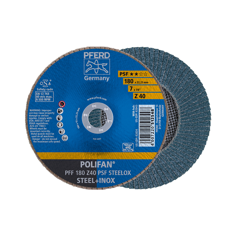 PFERD PFF 180 Z 40 PSF STEELOX Rotierendes Schleifwerkzeug Zubehör Metall