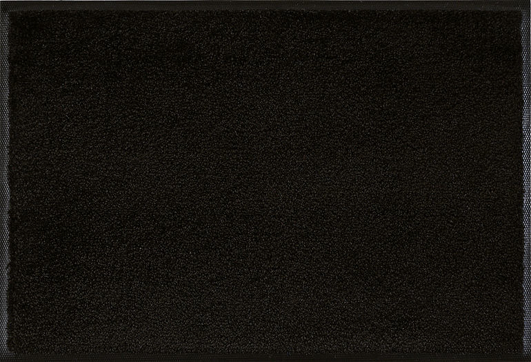 wash+dry Raven Black Dekorative Fußmatte Drinnen Rechteckig Schwarz